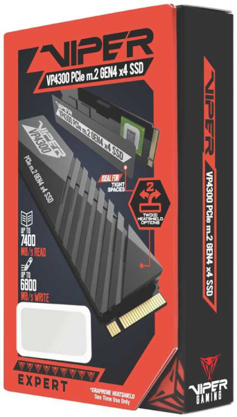 Накопитель SSD Patriot PCI-E 4.0 x4 2Tb VP4300-2TBM28H Viper VP4300 M.2 2280