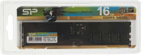 Память DDR5 16GB 5600MHz Silicon Power SP016GBLVU560F02 RTL PC5-44800 CL46 DIMM 288-pin 1.1В dual rank Ret