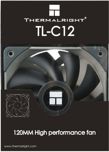 Вентилятор для корпуса Thermalright TL-C12 120х120x25 черный 4-pin 25.6дБ Ret