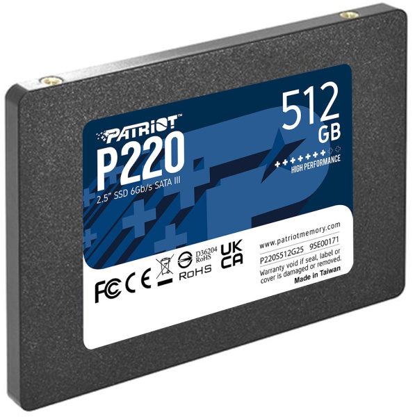 Накопитель SSD Patriot SATA III 512Gb P220S512G25 P220 2.5"