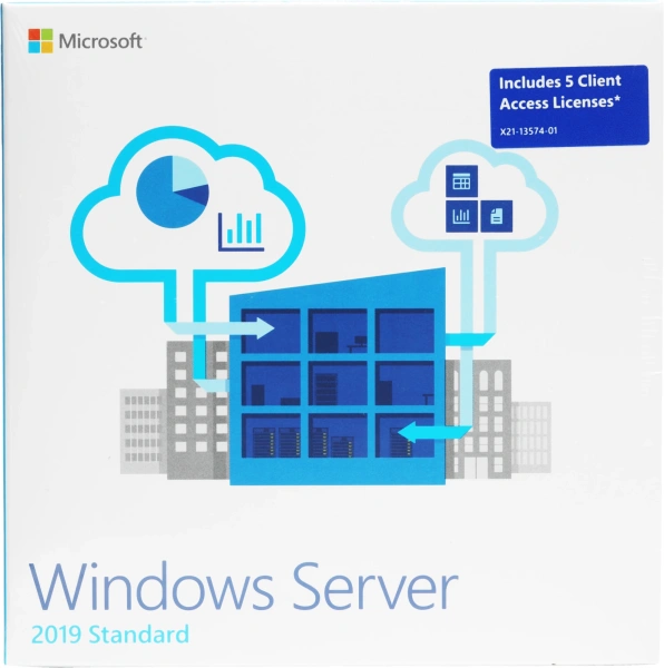 Операционная система Microsoft Windows Server 2019 Standard 5 Clt 64 bit Eng DVD BOX (P73-07680)