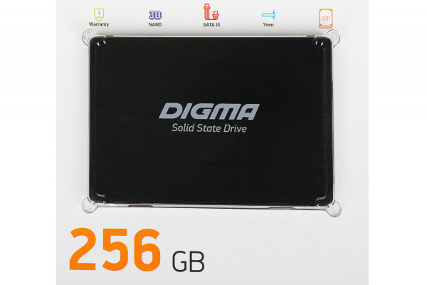 Накопитель SSD Digma SATA-III 256GB DGSR2256GP13T Run P1 2.5"