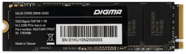 Накопитель SSD Digma PCIe 4.0 x4 1TB DGST4001TP83T Top P8 M.2 2280