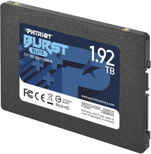 Накопитель SSD Patriot SATA III 1.92Tb PBE192TS25SSDR Burst Elite 2.5"