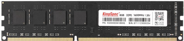 Память DDR3L 8GB 1600MHz Kingspec KS1600D3P13508G RTL PC3-12800 CL11 DIMM 240-pin 1.35В dual rank Ret