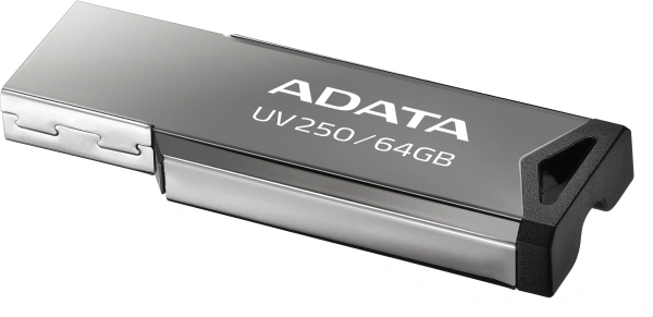 Флеш Диск A-Data 64Gb UV250 AUV250-64G-RBK USB2.0 серебристый