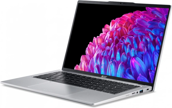 Ноутбук Acer Swift Go 14 SFG14-73 Core Ultra 7 155H 16Gb SSD1Tb Intel Arc 14" IPS 2.8K (2880x1800) Windows 11 Home silver WiFi BT Cam (NX.KV4CD.001)