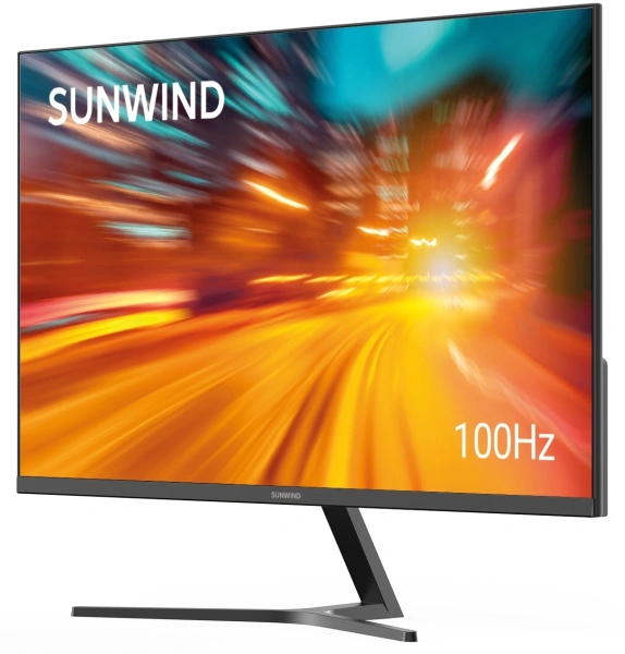 Монитор SunWind 23.8" SM-24FI223 черный IPS LED 6ms 16:9 HDMI M/M матовая 250cd 178гр/178гр 1920x1080 100Hz VGA DP FHD 3.0кг