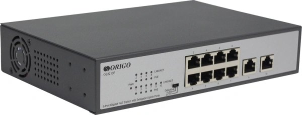 Коммутатор Origo OS2210P/120W OS2210P/120W/A1A (L2+) 10x1Гбит/с 8PoE+ 120W неуправляемый