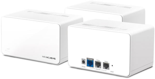 Бесшовный Mesh роутер Mercusys Halo H90X(3-pack) AX6000 10/100/1000BASE-TX компл.:устройство/крепления/адаптер белый (упак.:3шт)