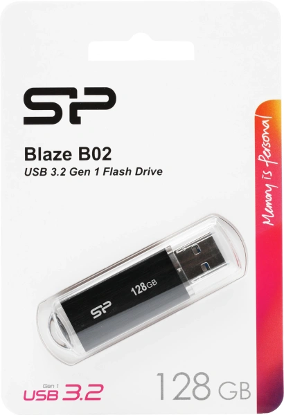 Флеш Диск Silicon Power 128Gb Blaze B02 SP128GBUF3B02V1K USB3.1 черный