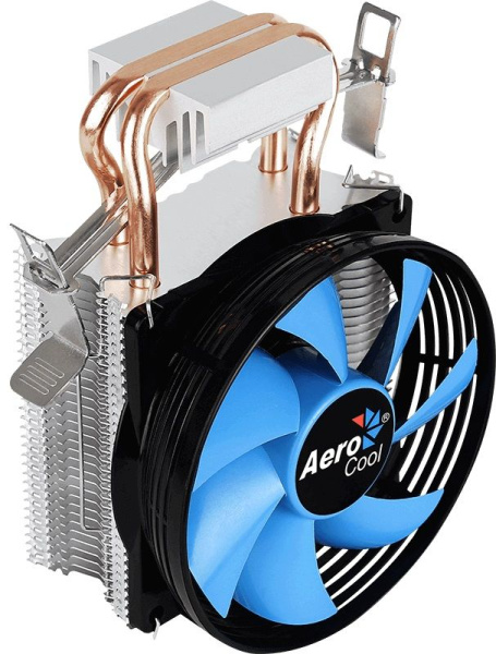 Устройство охлаждения(кулер) Aerocool Verkho 2 Soc-AM5/AM4/1151/1200/1700 черный/синий 4-pin 15-25dB Al+Cu 110W 307gr Ret