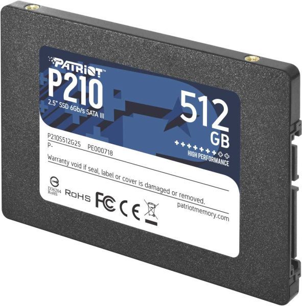 Накопитель SSD Patriot SATA III 512Gb P210S512G25 P210 2.5"