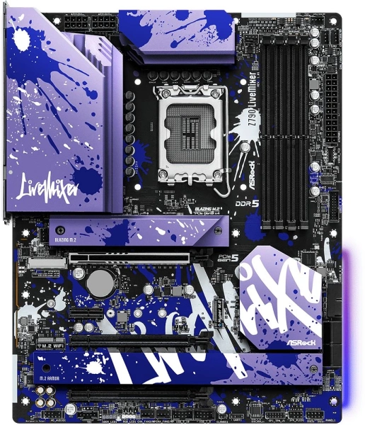 Материнская плата Asrock Z790 LIVEMIXER Soc-1700 Intel Z790 4xDDR5 ATX AC`97 8ch(7.1) 2.5Gg RAID+HDMI+DP