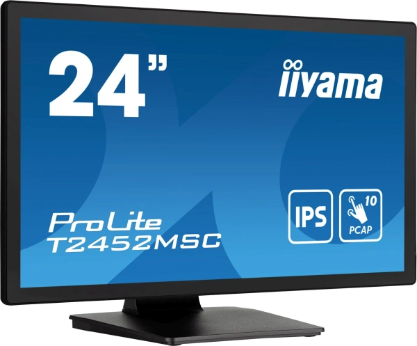 Монитор Iiyama 23.8" ProLite T2452MSC-B1 черный IPS LED 14ms 16:9 HDMI M/M матовая 400cd 178гр/178гр 1920x1080 60Hz DP FHD USB Touch 5.6кг