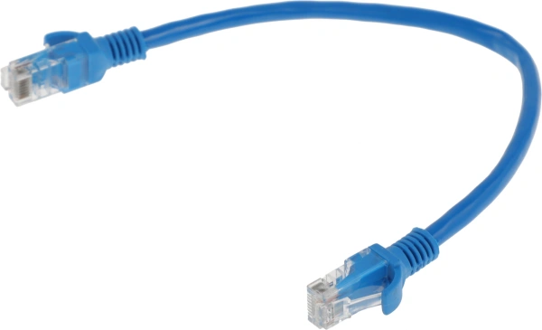 Патч-корд Premier PP6U-0.25M/B 10000Гбит/с UTP 4 пары cat.6 CCA molded 0.25м синий RJ-45 (m)-RJ-45 (m)