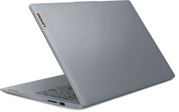 Ноутбук Lenovo IdeaPad Slim 3 15IRH8 Core i5 13420H 16Gb SSD512Gb Intel UHD Graphics 15.6" IPS FHD (1920x1080) noOS grey WiFi BT Cam (83EM00DBPS)