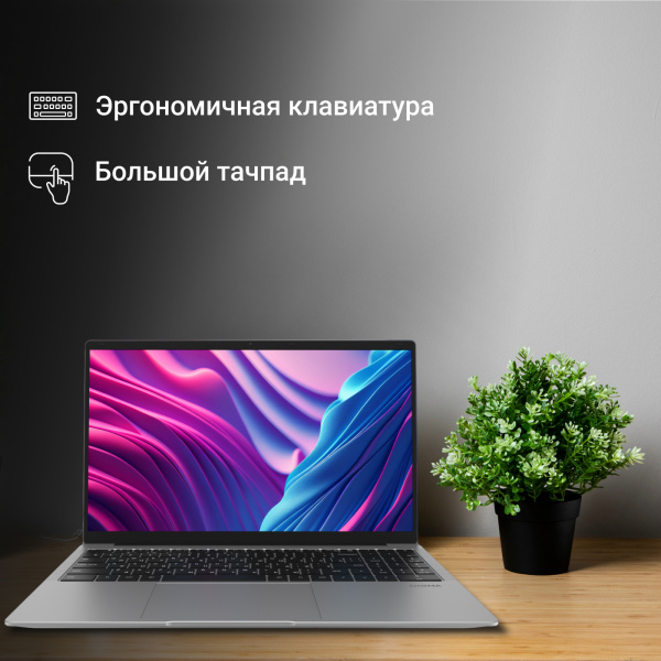 Ноутбук Digma EVE C5801 Celeron N4020 8Gb SSD256Gb Intel UHD Graphics 600 15.6" IPS FHD (1920x1080) Windows 11 Professional silver WiFi BT Cam 5000mAh (DN15CN-8CXW03)