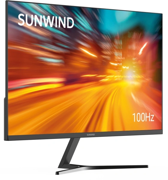 Монитор SunWind 23.8" SM-24FI223 черный IPS LED 6ms 16:9 HDMI M/M матовая 250cd 178гр/178гр 1920x1080 100Hz VGA DP FHD 3.0кг