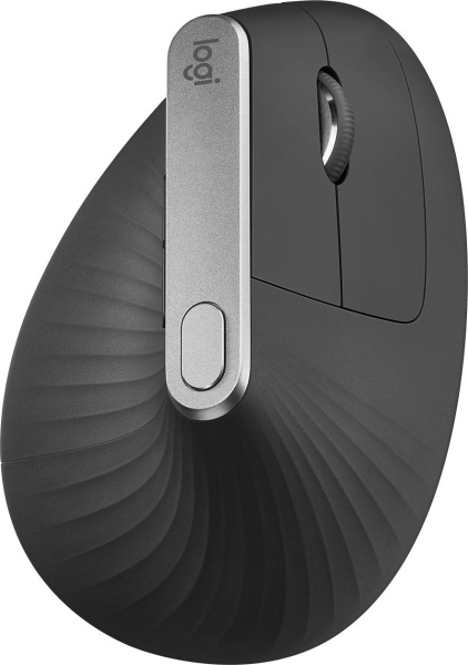 Мышь Logitech MX Vertical черный/серебристый оптическая 4000dpi беспров. BT/Radio USB 4but (910-005449)