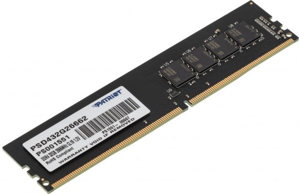 Память DDR4 32Gb 2666MHz Patriot PSD432G26662 Signature RTL PC4-21300 CL19 DIMM 288-pin 1.2В dual rank