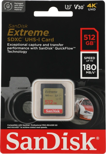 Флеш карта SDXC 512GB Sandisk SDSDXVV-512G-GNCIN Extreme