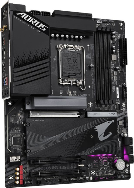 Материнская плата Gigabyte Z790 AORUS ELITE AX Soc-1700 Intel Z790 4xDDR5 ATX AC`97 8ch(7.1) 2.5Gg RAID+HDMI+DP