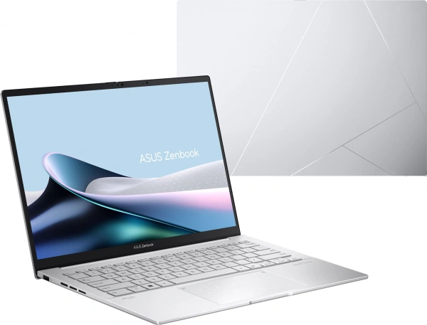 Ноутбук Asus Zenbook 14 OLED UX3405MA-QD988 Core Ultra 5 125H 16Gb SSD512Gb Intel Arc 14" OLED FHD+ (1920x1200) noOS silver WiFi BT Cam Bag (90NB11R2-M01SN0)