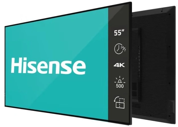 Панель Hisense 55" 55DM66D черный D-LED DID LED 8ms 16:9 HDMI матовая 1200:1 500cd 178гр/178гр 3840x2160 DP 4K USB 17кг