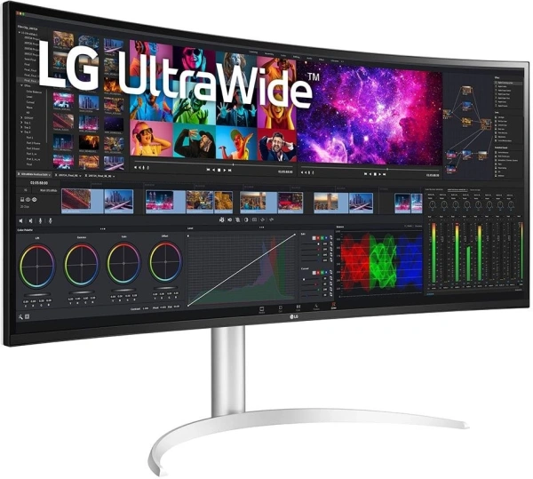 Монитор LG 40" 40WP95C-W черный IPS LED 21:9 (Ultrawide) HDMI M/M матовая HAS Piv 3000:1 300cd 178гр/178гр 5120x2160 72Hz DP FHD USB 12.3кг