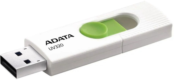 Флеш Диск A-Data 64GB UV320 AUV320-64G-RWHGN USB3.2 белый/зеленый