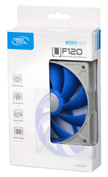 Вентилятор для корпуса Deepcool UF120 120х120x26 черный 4-pin 30дБ (DP-FUF-UF120) Ret