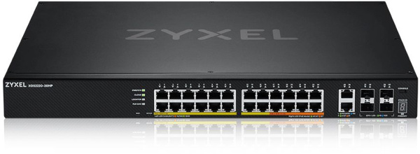 Коммутатор Zyxel NebulaFlex Pro XGS2220-30HP XGS2220-30HP-EU0101F 24x100Mb 24G 2x10G 4SFP 4SFP+ 26PoE 26PoE+ 400W управляемый