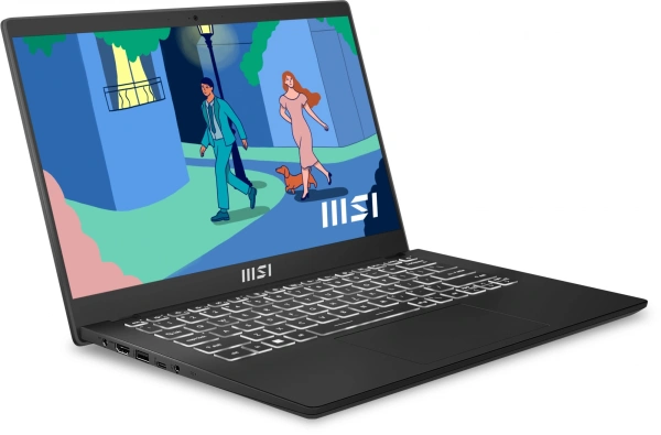 Ноутбук MSI Modern 14 C7M-239XRU Ryzen 5 7530U 8Gb SSD512Gb AMD Radeon 14" IPS FHD (1920x1080) Free DOS black WiFi BT Cam (9S7-14JK12-239)