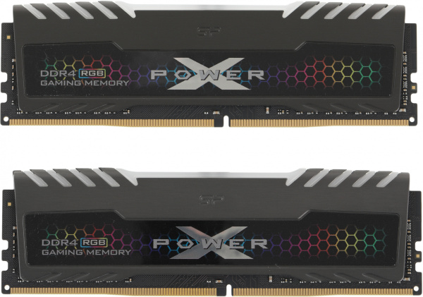 Память DDR4 2x8Gb 3600MHz Silicon Power SP016GXLZU360BDB Xpower Turbine RGB RTL Gaming PC4-28800 CL18 DIMM 288-pin 1.35В kit single rank с радиатором Ret