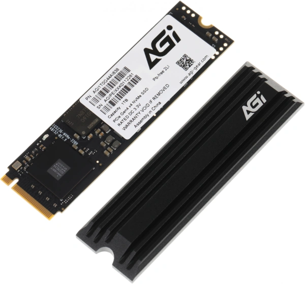 Накопитель SSD AGi PCIe 4.0 x4 1TB AGI1T0G44AI838 AI838 M.2 2280