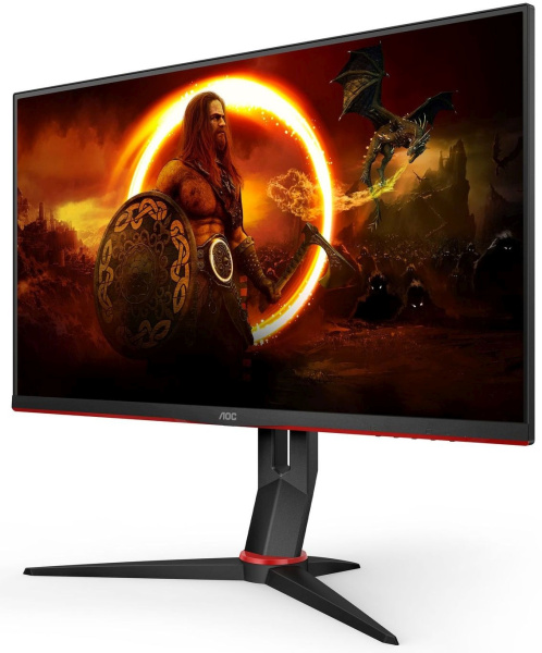 Монитор AOC 27" Q27G2S черный/красный IPS LED 1ms 16:9 HDMI матовая HAS Piv 1000:1 350cd 178гр/178гр 2560x1440 165Hz G-Sync DP 2K 5.6кг