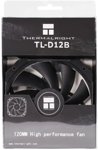 Вентилятор Thermalright TL-D12B 120x120x25mm черный 4-pin 25.2dB 120gr Ret