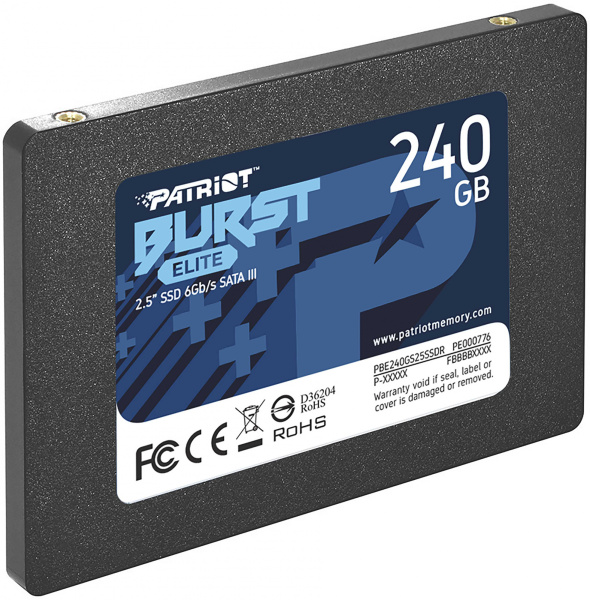 Накопитель SSD Patriot SATA III 240Gb PBE240GS25SSDR Burst Elite 2.5"