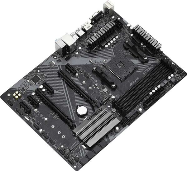 Материнская плата Asrock B450 PRO4 R2.0 Soc-AM4 AMD B450 4xDDR4 ATX AC`97 8ch(7.1) GbLAN RAID+VGA+HDMI+DP