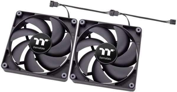 Вентилятор для корпуса Thermaltake CT120 120х120x25 черный 4-pin 25.8дБ (упак.:2шт) (CL-F147-PL12BL-A) Ret