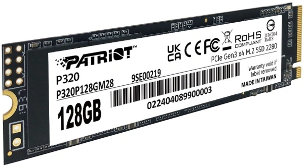 Накопитель SSD Patriot PCIe 3.0 x4 128GB P320P128GM28 P320 M.2 2280